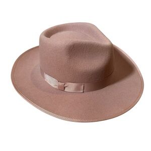 Gigi Pip Australian Wool SIZE 61 XL Wide Brim Hat Camel